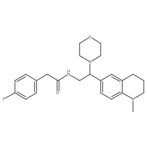 2-(4-fluorophenyl)-N-(2-(1-methyl-1,2,3,4-tetrahydroquinolin-6-yl)-2-morpholinoethyl)acetamide Structure