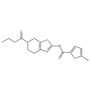 ethyl 2-(5-bromothiophene-2-carboxamido)-6,7-dihydrothiazolo[5,4-c]pyridine-5(4H)-carboxylate结构式