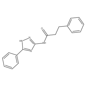 3-phenyl-N-(3-phenyl-1H-1,2,4-triazol-5-yl)propanamide Structure