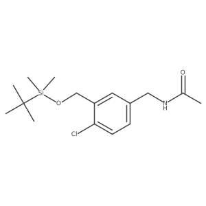 N-(3-(tert-butyldimethylsilanyloxymethyl)-4-chlorobenzyl)acetamide Structure
