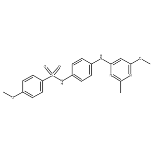 4-methoxy-N-(4-((6-methoxy-2-methylpyrimidin-4-yl)amino)phenyl)benzenesulfonamide结构式