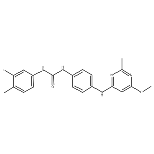 1-(3-Fluoro-4-methylphenyl)-3-(4-((6-methoxy-2-methylpyrimidin-4-yl)amino)phenyl)urea结构式