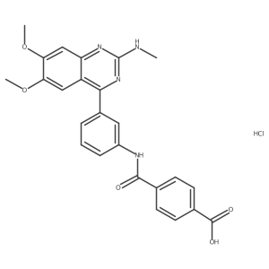 N-[3-(6,7-dimethoxy-2-methylaminoquinazolin-4-yl)phenyl]terephthalamic acid hydrochloride结构式