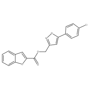 (5-(4-Chlorophenyl)isoxazol-3-yl)methyl benzofuran-2-carboxylate结构式