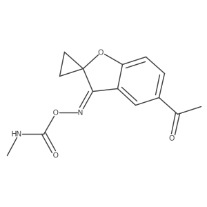 Spiro(benzofuran-2(3H),1'-cyclopropan)-3-one, 3-(O-((methylamino)carbonyl)oxime), (Z)- Structure