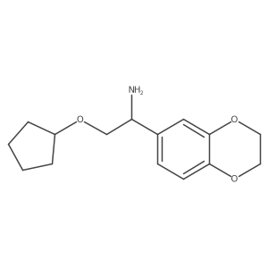 I+/--[(Cyclopentyloxy)methyl]-2,3-dihydro-1,4-benzodioxin-6-methanamine结构式