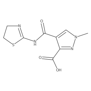 4-[[(4,5-Dihydro-2-thiazolyl)amino]carbonyl]-1-methyl-1H-pyrazole-3-carboxylic acid Structure