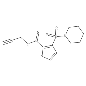 3-(1-Piperidinylsulfonyl)-N-2-propyn-1-yl-2-thiophenecarboxamide Structure
