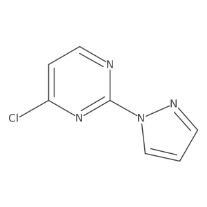 4-Chloro-2-(1H-pyrazol-1-YL)pyrimidine结构式