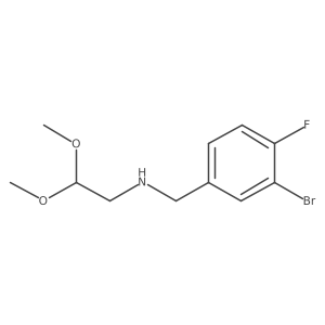 (4-Fluoro-3-bromo-benzyl)-(2,2-dimethoxy-ethyl)-amine结构式