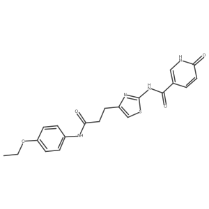 N-(4-(3-((4-ethoxyphenyl)amino)-3-oxopropyl)thiazol-2-yl)-6-oxo-1,6-dihydropyridine-3-carboxamide Structure
