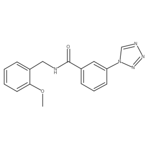 N-(2-methoxybenzyl)-3-(1H-tetrazol-1-yl)benzamide结构式