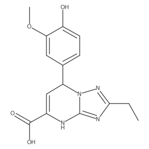 2-Ethyl-7-(4-hydroxy-3-methoxyphenyl)-4,7-dihydro[1,2,4]triazolo[1,5-a]pyrimidine-5-carboxylic acid Structure