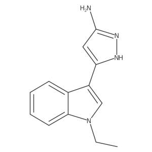 5-(1-Ethyl-1H-indol-3-yl)-2H-pyrazol-3-ylamine Structure