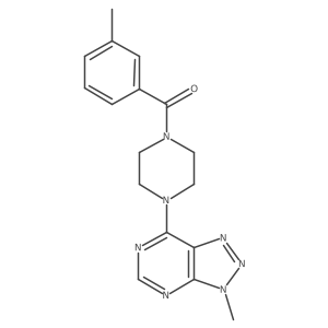 1-{3-methyl-3H-[1,2,3]triazolo[4,5-d]pyrimidin-7-yl}-4-(3-methylbenzoyl)piperazine Structure