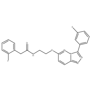 2-(2-fluorophenyl)-N-(2-{[3-(3-fluorophenyl)-[1,2,4]triazolo[4,3-b]pyridazin-6-yl]oxy}ethyl)acetamide Structure