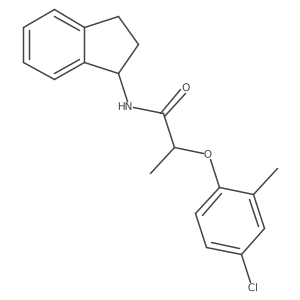 2-(4-chloro-2-methylphenoxy)-N-(2,3-dihydro-1H-inden-1-yl)propanamide Structure