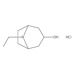 8-Ethyl-8-azabicyclo[3.2.1]octan-3-ol;hydrochloride结构式