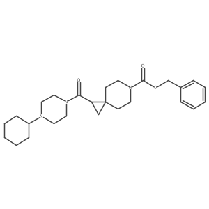 Benzyl 1-(4-cyclohexylpiperazine-1-carbonyl)-6-azaspiro[2.5]octane-6-carboxylate Structure