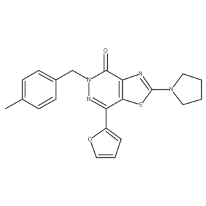 7-(furan-2-yl)-5-(4-methylbenzyl)-2-(pyrrolidin-1-yl)thiazolo[4,5-d]pyridazin-4(5H)-one Structure