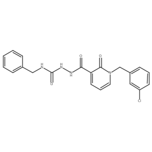 O=C(NCc1ccccc1)NNC(=O)c1cccn(Cc2cccc(Cl)c2)c1=O结构式