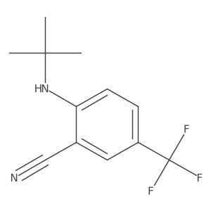 2-(Tert-butylamino)-5-(trifluoromethyl)benzonitrile结构式