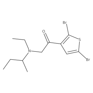 1-(2,5-Dibromo-3-thienyl)-2-[ethyl(1-methylpropyl)amino]ethanone结构式