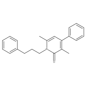 3,6-Dimethyl-4-phenyl-1-(3-phenylpropyl)-2(1H)-pyridinone结构式