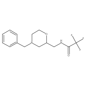 N-[(4-benzylmorpholin-2-yl)methyl]-2,2,2-trifluoroacetamide结构式