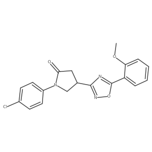 1-(4-Chlorophenyl)-4-[5-(2-methoxyphenyl)-1,2,4-oxadiazol-3-yl]pyrrolidin-2-one结构式