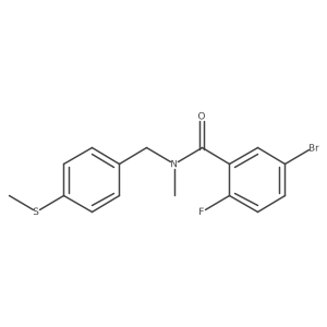 5-Bromo-2-fluoro-N-methyl-N-[[4-(methylthio)phenyl]methyl]benzamide Structure