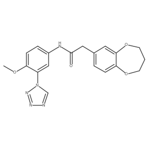 2-(3,4-dihydro-2H-1,5-benzodioxepin-7-yl)-N-[4-methoxy-3-(1H-tetrazol-1-yl)phenyl]acetamide Structure
