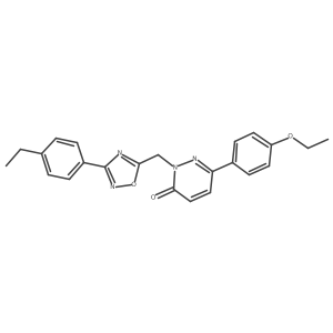 6-(4-ethoxyphenyl)-2-((3-(4-ethylphenyl)-1,2,4-oxadiazol-5-yl)methyl)pyridazin-3(2H)-one结构式