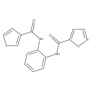 N-(2-(thiophene-3-carboxamido)phenyl)isoxazole-5-carboxamide Structure
