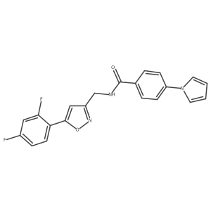 N-((5-(2,4-difluorophenyl)isoxazol-3-yl)methyl)-4-(1H-pyrrol-1-yl)benzamide结构式