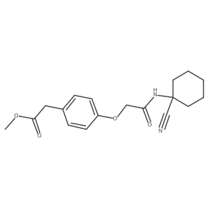 Methyl 2-(4-{[(1-cyanocyclohexyl)carbamoyl]methoxy}phenyl)acetate Structure