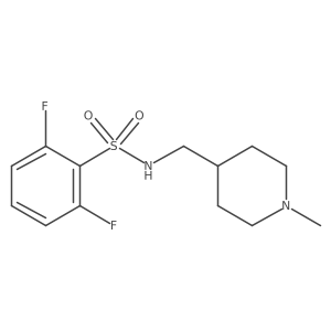2,6-difluoro-N-((1-methylpiperidin-4-yl)methyl)benzenesulfonamide结构式