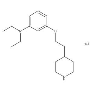 N,N-Diethyl-3-[2-(4-piperidinyl)ethoxy]aniline hydrochloride Structure