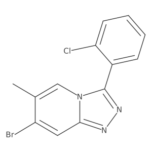 7-Bromo-3-(2-chlorophenyl)-6-methyl-1,2,4-triazolo[4,3-a]pyridine结构式
