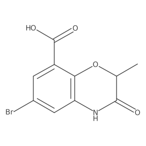 6-Bromo-3,4-dihydro-2-methyl-3-oxo-2H-1,4-benzoxazine-8-carboxylic acid Structure