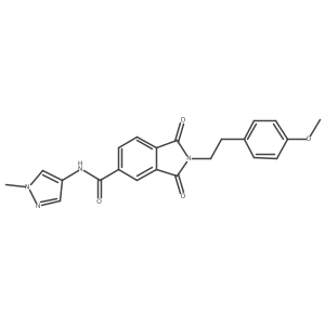 2-[2-(4-methoxyphenyl)ethyl]-N-(1-methyl-1H-pyrazol-4-yl)-1,3-dioxo-2,3-dihydro-1H-isoindole-5-carboxamide Structure