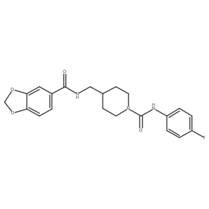 4-((benzo[d][1,3]dioxole-5-carboxamido)methyl)-N-(4-fluorophenyl)piperidine-1-carboxamide Structure