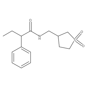 N-((1,1-dioxidotetrahydrothiophen-3-yl)methyl)-2-phenylbutanamide结构式