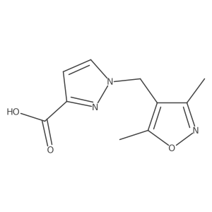 1-[(3,5-Dimethyl-1,2-oxazol-4-yl)methyl]pyrazole-3-carboxylic acid Structure
