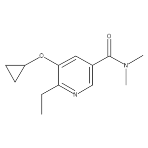 5-Cyclopropoxy-6-ethyl-N,N-dimethylnicotinamide结构式