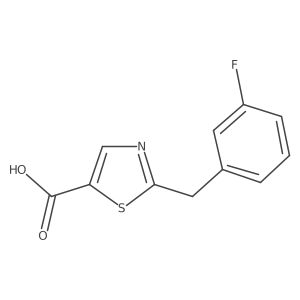 2-[(3-Fluorophenyl)methyl]-5-thiazolecarboxylic acid Structure
