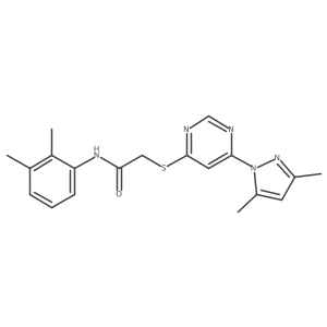 2-((6-(3,5-dimethyl-1H-pyrazol-1-yl)pyrimidin-4-yl)thio)-N-(2,3-dimethylphenyl)acetamide结构式