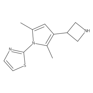 Thiazole, 2-[3-(3-azetidinyl)-2,5-dimethyl-1H-pyrrol-1-yl]- Structure