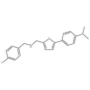 2-Thiazolemethanamine, 5-[4-(dimethylamino)phenyl]-N-[(4-fluorophenyl)methyl]-结构式