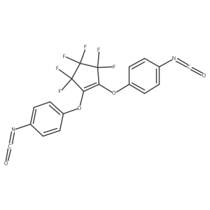 1,2-Bis(4-isocyanatophenoxy)-3,3,4,4,5,5-hexafluoro-1-cyclopentene结构式